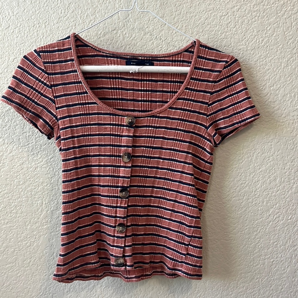 Red-Brown stripper button up shirt